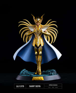 Saint Seiya's Virgo Shaka In Battle Stance Wallpaper
