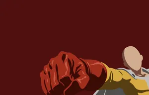 Saitama One Punch Man Minimal Anime Wallpaper