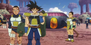 Saiyan Warriors Readyfor Mission Wallpaper