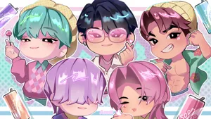 Saja Boys Animated Characters Wallpaper