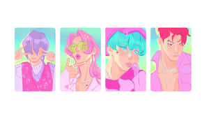 Saja Boys Colorful Character Art Wallpaper