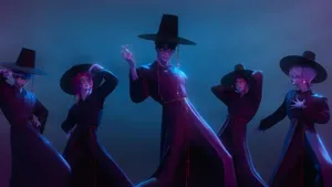 Saja Boys Dance Performance Wallpaper