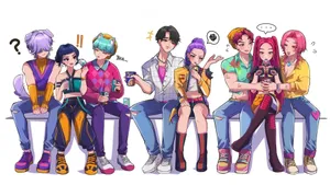 Saja Boys Group Dynamics Wallpaper