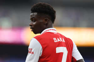Saka Arsenal Number7 Jersey Wallpaper