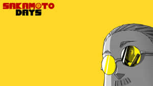 Sakamoto Days Character Profile Yellow Background Wallpaper