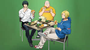 Sakamoto Days Characters Eating Wallpaper