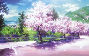 Sakura Animé Brings Colorful Worlds To Life Wallpaper