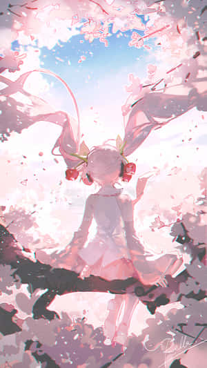 Sakura Miku In The Springtime Wallpaper