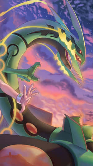 Salamence Sunset Sky Wallpaper