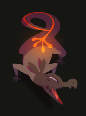 Salandit With Glowing Orange Tail Wallpaper
