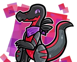 Salandit With Pink Squares Wallpaper