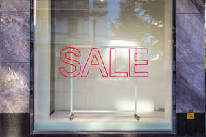 Sales Window Sale Display Wallpaper