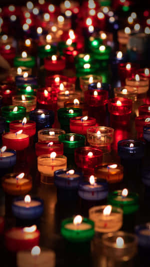 Salient Colors Candles Wallpaper