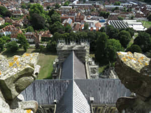 Salisbury Cathedral Spire View Wallpaper