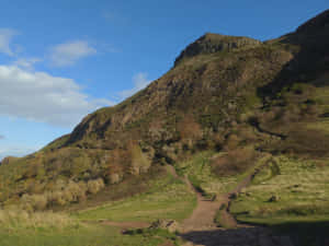 Salisbury Crags Pathway Edinburgh Wallpaper