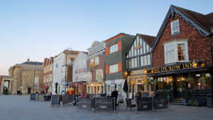 Salisbury Market Square Dusk Scene Wallpaper