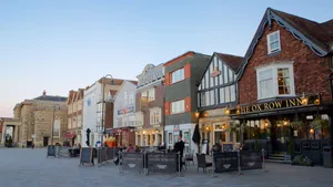 Salisbury Market Square Dusk Scene Wallpaper