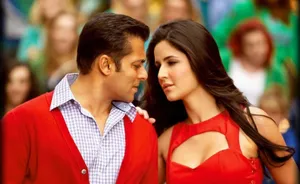 Salman Khan Katrina Kaif Face-to-face In Red Hd Wallpaper