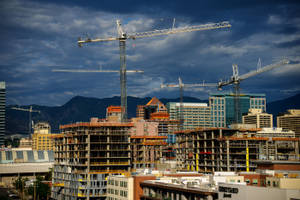 Salt Lake City Buildings Under Construction Wallpaper