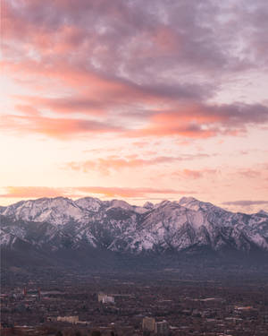 Salt Lake City Snow-covered Mountains Wallpaper