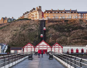 Saltburn By The Sea Pierand Cliff Lift Wallpaper