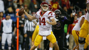 Sam Darnold Usc Football Trojan Player Wallpaper