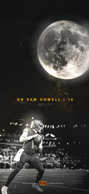 Sam Howell Moonlit Game Washington Commanders Wallpaper