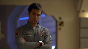 Sam Rockwell Moon 2009 Crossed Arms Scene Wallpaper