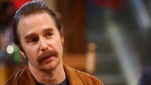 Sam Rockwell Mustache Interview Photo Wallpaper