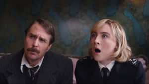 Sam Rockwell Saoirse Ronan See How They Run Wallpaper