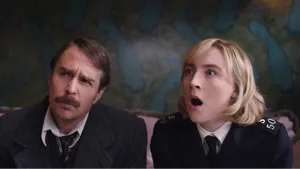 Sam Rockwell Saoirse Ronan See How They Run Wallpaper