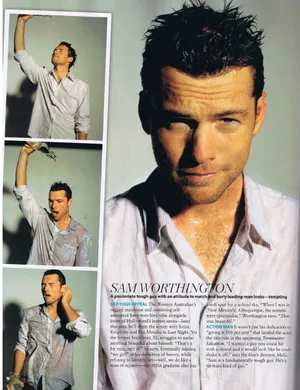 Sam Worthington Magazine Photo Collage Wallpaper