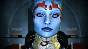 Samara, The Powerful Asari Justicar In Mass Effect, In Deep Contemplation Wallpaper