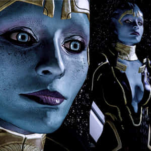 Samara - The Powerful Asari Justicar In Mass Effect Wallpaper