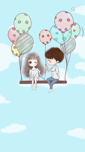 Same Exact Stripes Shirts Of The Couple Wallpaper