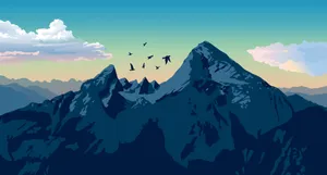 Samsung Dex With Flying Birds Wallpaper