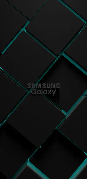 Samsung Galaxy 4k Logo Black Cubic Shapes Wallpaper