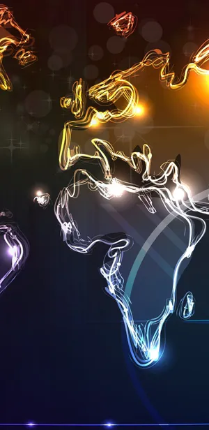 Samsung Galaxy S22 Illuminated By Neon Map Light. Wallpaper