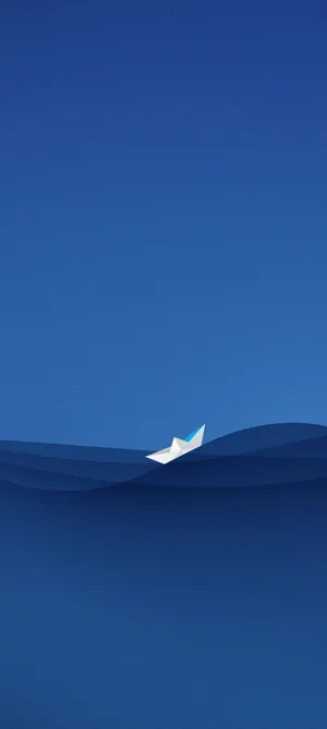 Samsung S21 Ultra Paper Boat Wallpaper