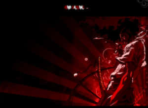 Samurai Anime Afro Red Sun Wallpaper