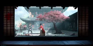 Samurai_ Battle_ Under_ Cherry_ Blossom.jpg Wallpaper