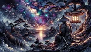 Samurai Dragon Fantasy Artwork Wallpaper