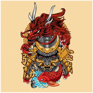 Samurai Dragon Unleashed Wallpaper