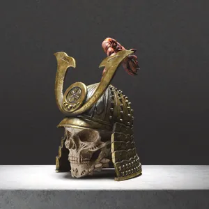 Samurai Helmet Skull Design Artwork Wallpaper