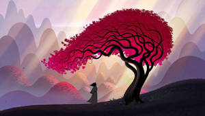 Samurai Jack Pink Vector Art Wallpaper