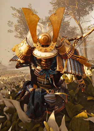 Samurai Warriorin Traditional Armor Wallpaper