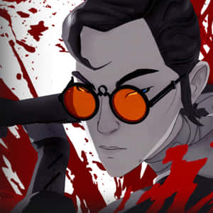 Samurai With Orange Glasses Wallpaper