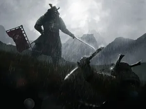 Samuraiin Rain Battle Stance Wallpaper