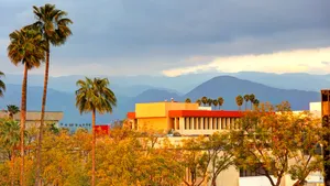 San Bernardino Cityscapeat Dusk Wallpaper