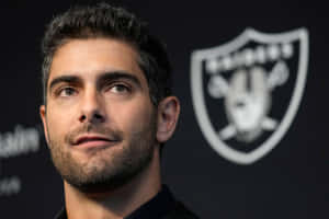 San Francisco 49ers Quarterback, Jimmy Garoppolo In Action Wallpaper